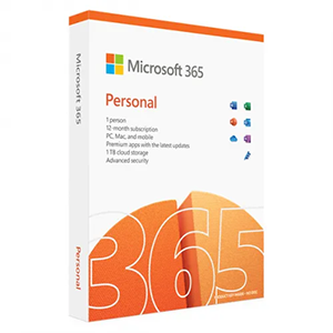 Software: Microsoft 365 Personal 1-PC/MAC 1 jaar